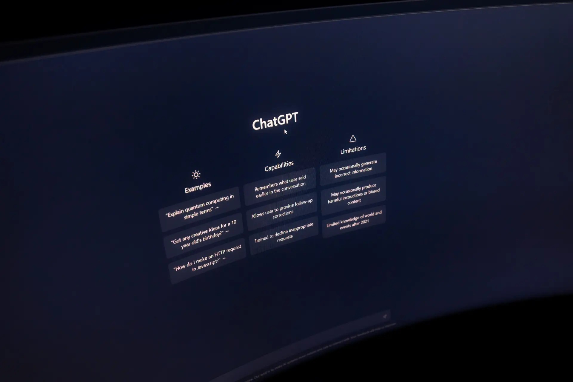 ChatGPT chat opened on web